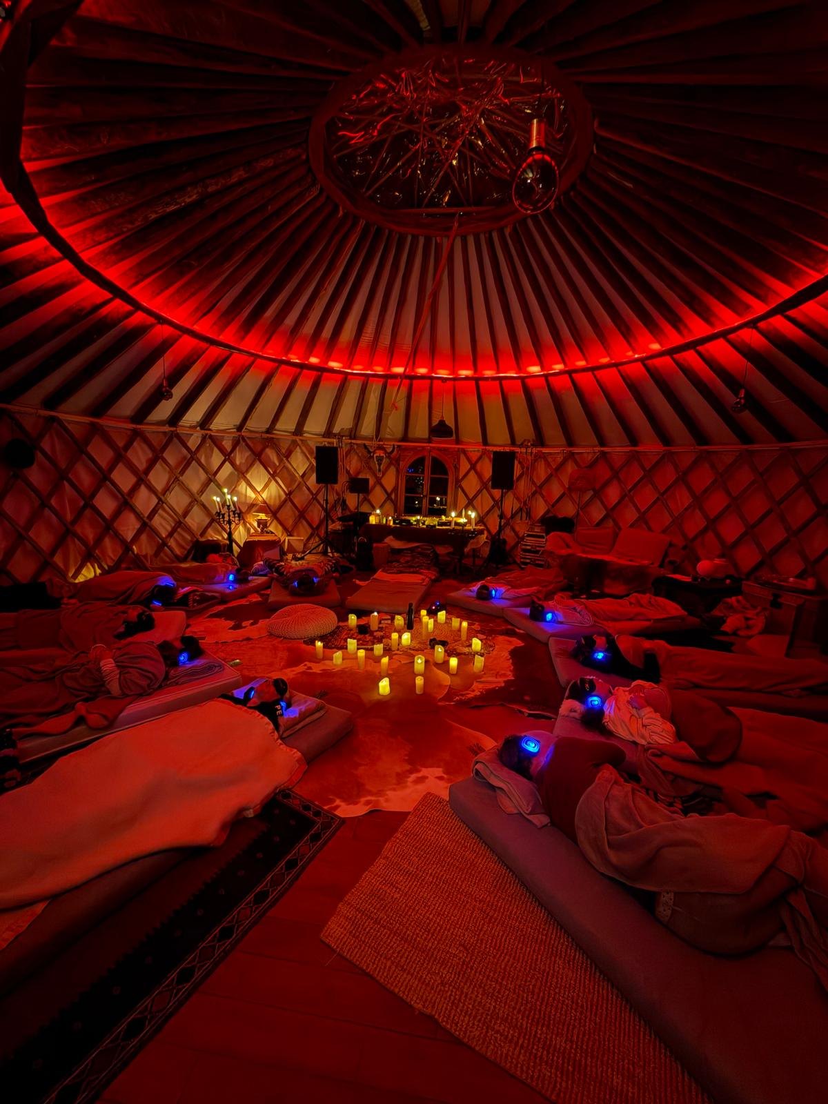 Cercle de relaxation en yourte