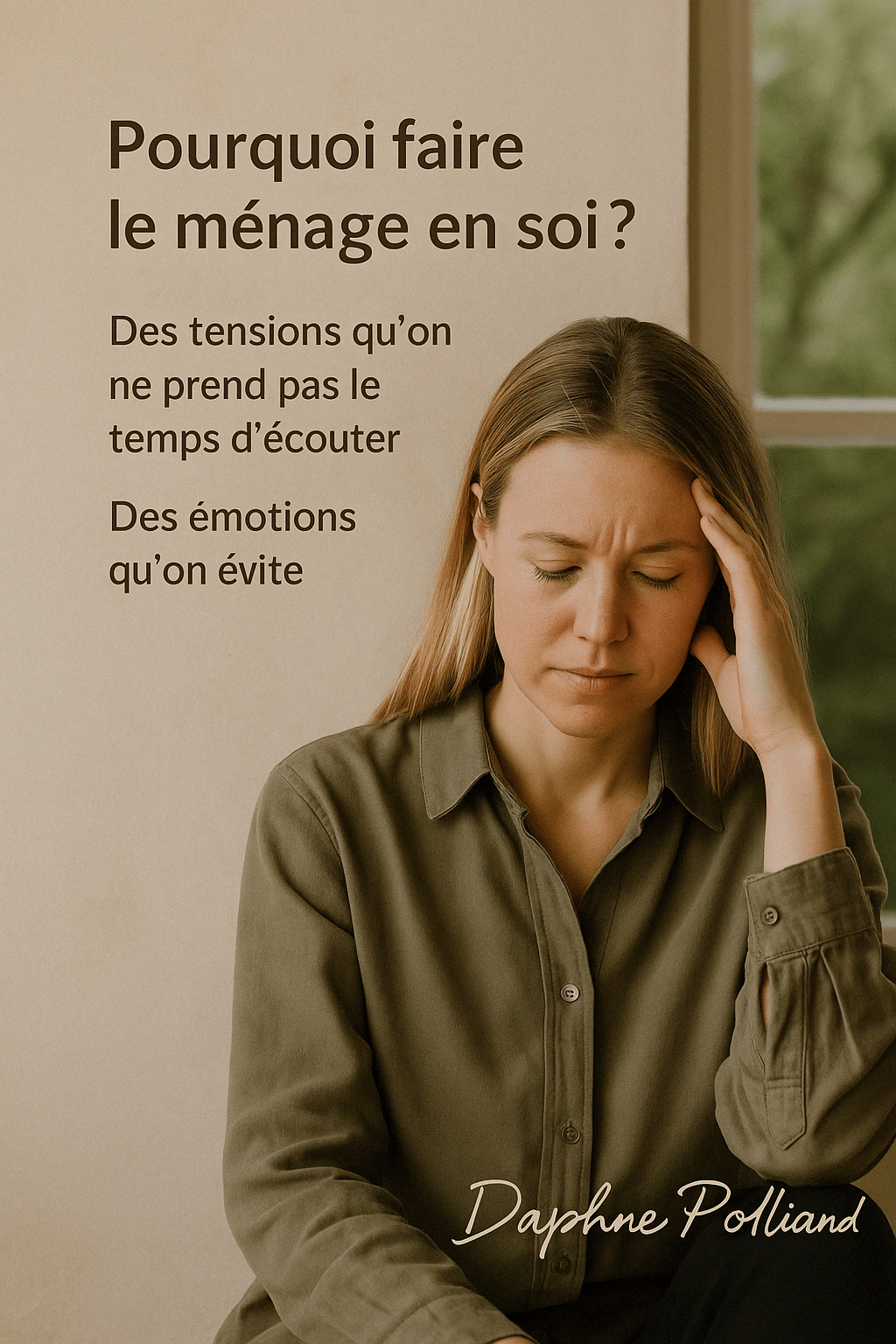 femme qui se tient la tête