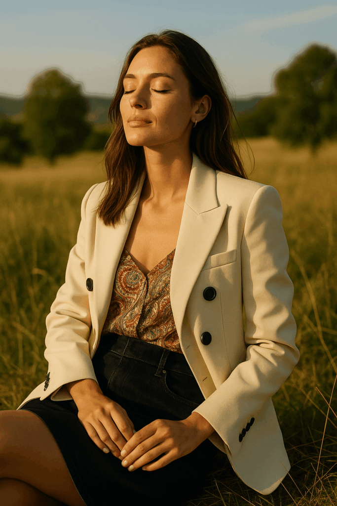femme qui respire